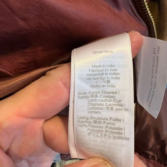 Madewell $525 Washed Leather Motorcycle Jacket Dusty Redwood Size M NC112 - Picture 2 of 15